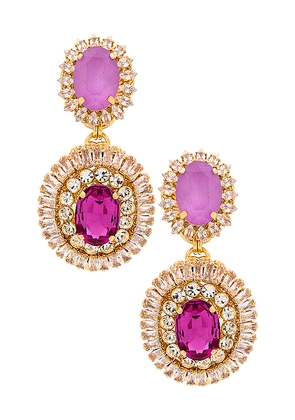 Anton Heunis Fuchsia Spectrum Oval Disc Chandelier in Fuchsia.