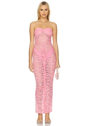 BY.DYLN Yasmin Maxi Dress in Pink. Size XS. Also in S.