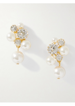 Jennifer Behr - Bristol Gold-plated, Faux Pearl And Crystal Earrings - White - One size