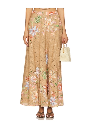 HEMANT AND NANDITA X Revolve Long Skirt in Tan,Neutral. Size L. Also in M, XS.
