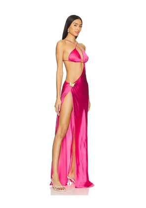 Cin Cin Villa Butterfly Maxi Dress in Pink. Size XL. Also in M.