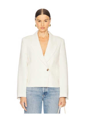 Citizens of Humanity Coren Cropped Blazer in Cream. Size XL. Also in L.