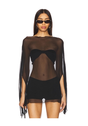 BUCI Ibis Poncho Top Set in Black. Size XS/S. Also in M/L.