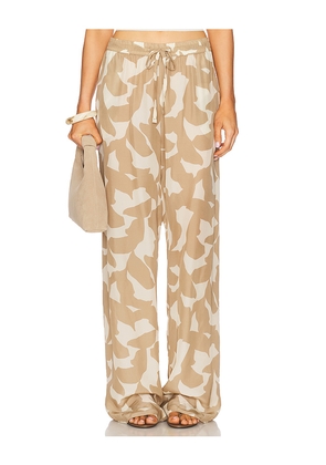 Enza Costa Cupro Resort Pant in Tan. Size 1. Also in 2.