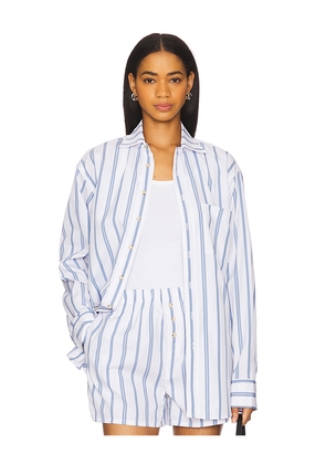 DONNI. The Poplin Shirt in Blue. Size S. Also in M.