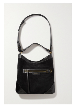 Isabel Marant - Botsy Leather-trimmed Suede Shoulder Bag - Black - One size