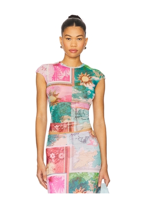 AFRM Nina Top in Pink,Teal. Size XXS. Also in M.