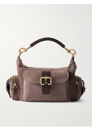 Chloé - Camera Medium Leather-trimmed Suede Shoulder Bag - Brown - One size