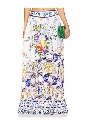 Camilla Skirt With Shaped Seam in White. Size L. Also in XS.