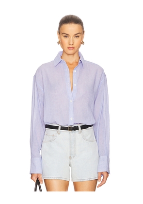 ANINE BING Plaza Shirt in Blue. Size XS. Also in S, L.