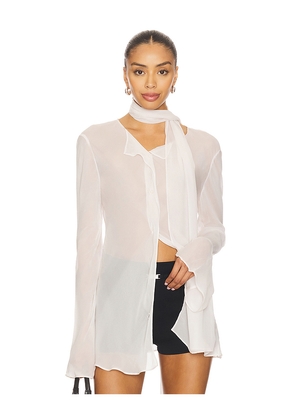 EAVES Via Blouse in Ivory. Size S. Also in XS.