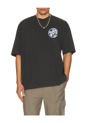 ALLSAINTS Distortion Crew Neck Tee in Black. Size M. Also in S.