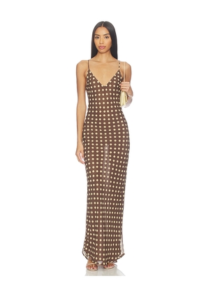 Bella Venice x REVOLVE Jordan Long Dress in Chocolate. Size S. Also in XS.