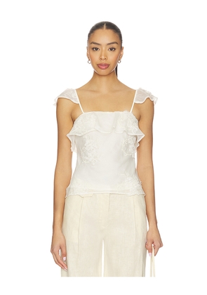 Bardot Lisette Frill Detail Cami in Ivory. Size 4. Also in 2, 6, 8, 10, 12.