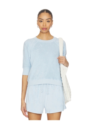 Bobi S/s Classic Raglan Pullover in Baby Blue. Size XS. Also in S, M, L, XL.