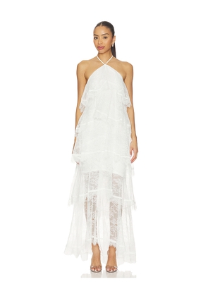 ELLIATT Evelin Lace Gown in White. Size XS. Also in L, M, S, XL.