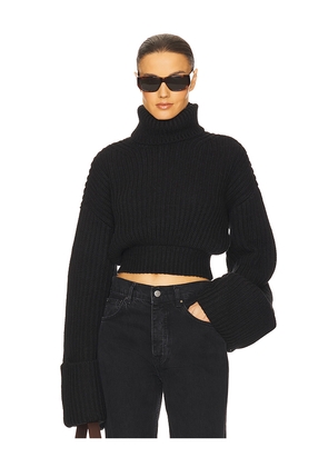 Helsa Esti Turtleneck Sweater in Black. Size L. Also in S, XS.
