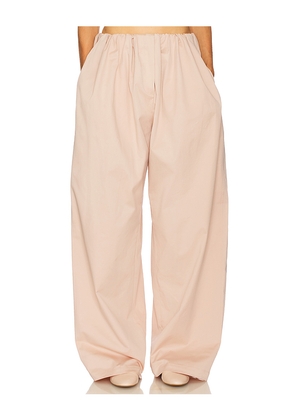 Helsa Cotton Twill Puff Pant in Blush. Size XS. Also in S.