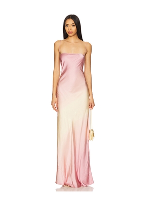 Good American Satin Slip Maxi Dress in Pink. Size XXL/2X. Also in M.