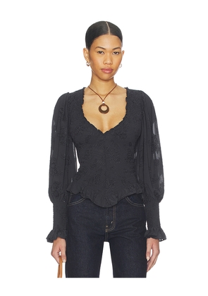 Free People x REVOLVE Smocked In Love Top in Black. Size S. Also in XS.