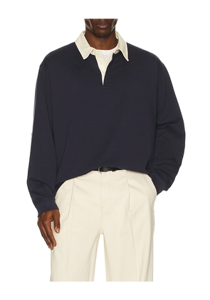 FRAME Rugby Polo Shirt in Navy. Size S. Also in XXL/2X.