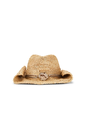 florabella Kelli Cowboy Hat in Neutral.