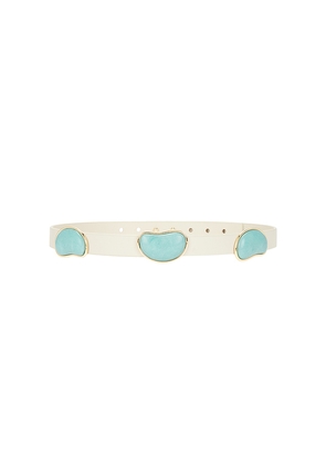 Lele Sadoughi Turquoise Station Belt in Ivory.