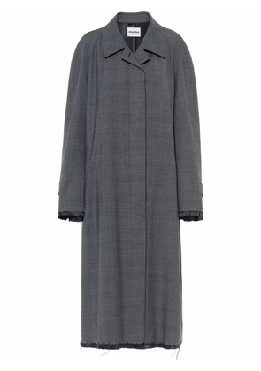 Miu Miu Prince of Wales check wool coat - Grey