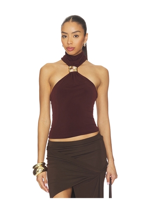 Lovers and Friends Beila Top in Chocolate. Size XS. Also in XXS, S, M, L, XL.