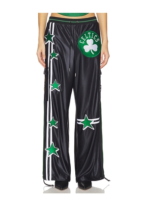 Off Season Boston Celtics Nylon Track Pant in Black. Size XS. Also in XXS, S, M, L.