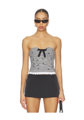 MAJORELLE Emilia Top in Black,White. Size XXS. Also in XS, S, M, L, XL.