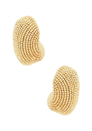 Susana Vega Arele Earrings in Metallic Gold.