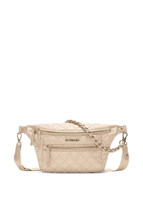 Mz Wallace quilted Crosby crossbody sling bag - Neutrals