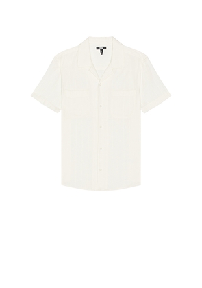 PAIGE Jacobson Short Sleeve Shirt in White. Size S. Also in M.