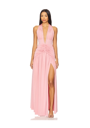 PatBO Moonlight Jersey Gown in Pink. Size 8. Also in 6.