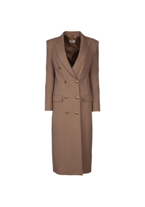 Elisabetta Franchi double-breasted buttoned coat - Brown