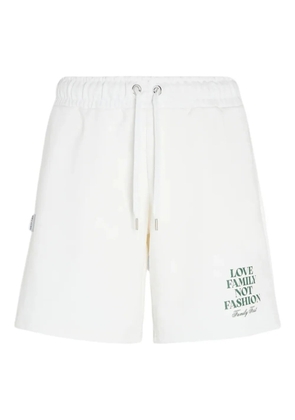 Family First logo drawstring shorts - White