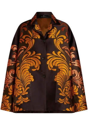 ETRO jacquard brocade jacket - Brown