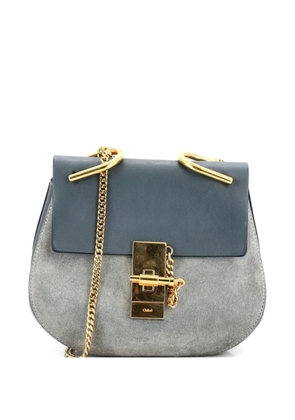 Chloé Pre-Owned Drew Leather and Suede Mini crossbody bag - Blue