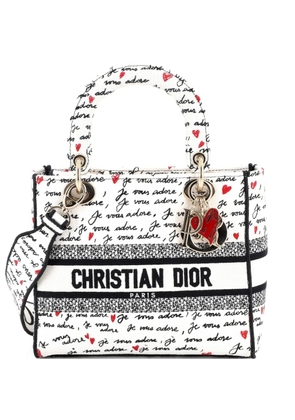 Christian Dior Pre-Owned Lady D-Lite Bag Embroidered Canvas Medium satchel - Multicolour