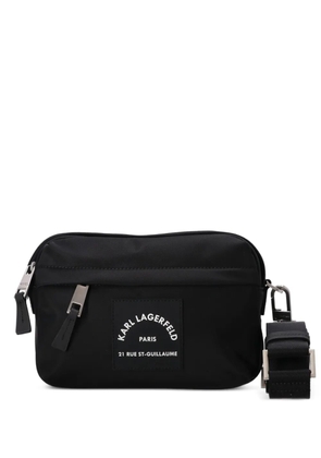 Karl Lagerfeld logo-patch messenger bag - Black