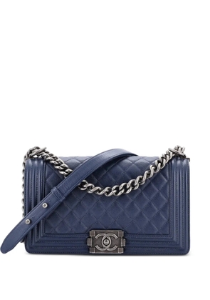 CHANEL Pre-Owned Boy Flap Bag Quilted Caviar Old Medium crossbody bag - Blue