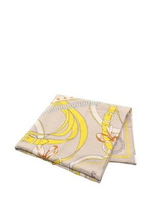 Hermès Pre-Owned 2010s Carréjean Carres 140 La Promenade Du Matin scarf - Neutrals