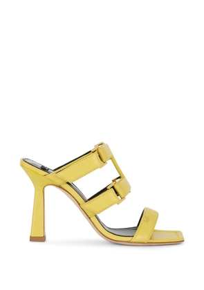 Elisabetta Franchi strap leather sandals - Yellow