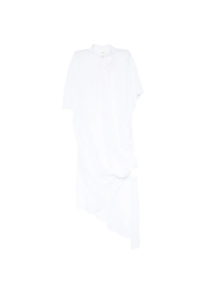 GAZ DE LIN draped shirt dress - White