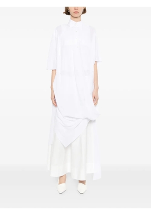 GAZ DE LIN draped shirt dress - White