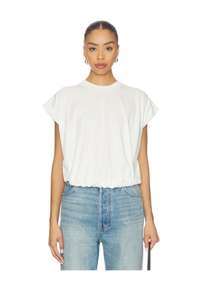 PISTOLA Millie Bubble Tee in White. Size XS. Also in S, M, L, XL.