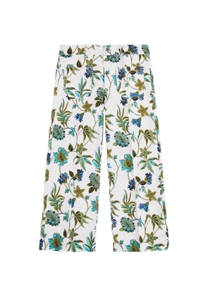 Fay floral pocket trousers - White