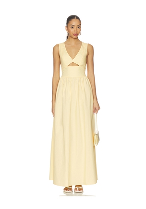 Susana Monaco Poplin Cross Back Dress in Lemon. Size XS. Also in S, M, L, XL.