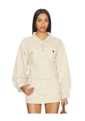 SNDYS Cole Denim Jacket in Tan. Size S. Also in XS, M, L, XL, XXL.